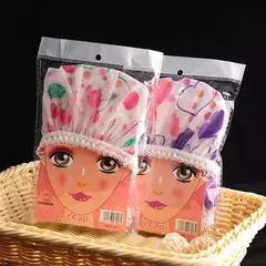 Imagem do Tampão de banho impermeável espessado para mulheres, óleo Fume Cap, Hair Salon Supplies, Shower Cap, acessórios do banheiro, 1pc por lote
