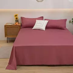 Imagem do Lençol de algodão puro cor, cor pura simples, peça única, Skin-Friendly, dormitório estudantil, cama de solteiro e casal