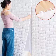1/3/5/10 m 3d auto-adesivo papel de parede adesivos 3m tijolo adesivos de parede decoração de casa papel de parede para paredes diy quarto - comprar online