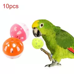 10 pçs animal de estimação papagaio brinquedo colorido oco rolamento sino bola pássaro brinquedo periquito cockatiel papagaio mastigar gaiola brinquedos divertidos suprimentos para pássaros de estimação - Wolf Magazine
