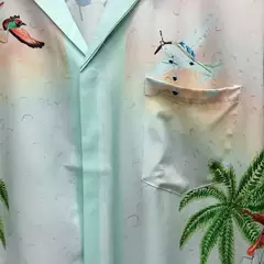 Conjunto de camisa casual com estampa floral masculina manga curta, terno de praia, hip hop, solto, verão, 2024 - comprar online