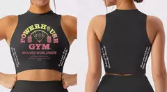 Camisa de barriga sem mangas para mulheres, blusa curta, colete fino, sutiã elástico de ginástica, ioga feminina e corrida, moda feminina escura, esporte, 2024 - Wolf Magazine