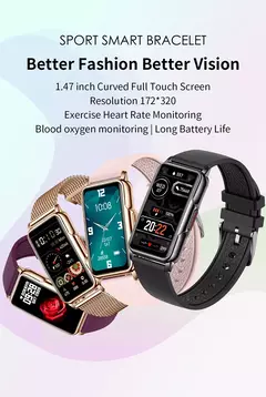 LIGE Smart Watch Mulheres Full Touch Screen Chamada Bluetooth IP67 À Prova D' Água Esportes Fitness Tracker Smartwatch Mulheres - comprar online