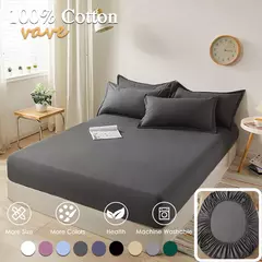 100% algodão cabido folha de cama com faixa elástica cor sólida anti-deslizamento ajustável colchão capa para cama única dupla rei rainha