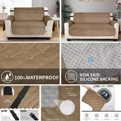Capas de sofá impermeável com bolsos laterais, antiderrapante Slipcovers, correias elásticas, protetor de sofá para cães e gatos, 1 lugares, 2 Seaters, 3 Seaters, 4 Seaters - comprar online