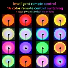 Imagem do LED USB Sunset Lamp, Nightlights, Projetor, Birthday Party, Mood Lights, Quarto, Sala de estar, Fotografia de parede