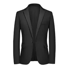 Jaqueta casual de blazer masculino, vestido de noiva do noivo, roupa justa, banquete, de alta qualidade, social, grande, 5XL, primavera - loja online
