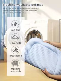 Respirável Pet Cooling Mat, espuma de memória, lavável, antiderrapante, cama para gato e cão, todas as estações - loja online