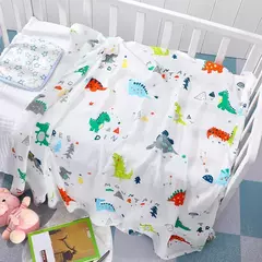 Bebê recém-nascido Swaddle Blanket, Algodão De Musselina De Duas Camadas, Gaze De Banho Infantil, Envoltório Infantil, Capa Do Carrinho, Macio, 110x120cm - Wolf Magazine