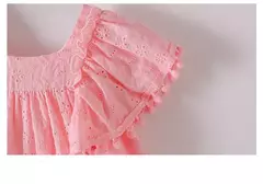 Imagem do Vestido de manga pequena para criança, saia de bebê, fantasia de menina, algodão puro, borla, grande arco, festa de aniversário, 0-4 anos