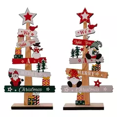 Árvore De Natal De Madeira Desktop Ornamento, Placa De Sinal De Papai Noel, Decoração De Natal Para Casa, Presente De Ano Novo, Feliz Natal, 2025