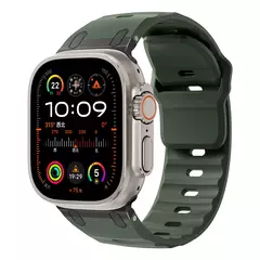 Pulseira esportiva de silicone para apple watch ultra 2 band 49mm pulseira correa de aço inoxidável iwatch série 9 8 7 se 10 45mm 44mm 46mm na internet