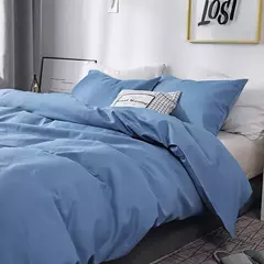 Nordic Solid Color Lixar Duvet Cover Set, Individual, Duplo, Queen, Cama King Simples, Fronha, Roupa de cama, Sem lençol, - comprar online
