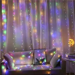 USB Festoon LED Curtain String Lights, Fairy Lights, Guirlanda de Natal, Casamento, Casa, Quarto, Decoração Iluminação, 6x3, 3x3, 4x3 - comprar online