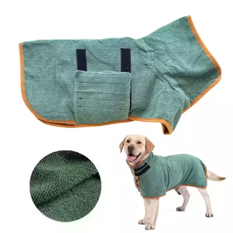 Novo roupão de banho absorvente para animais de estimação, toalha de banho de secagem rápida para cães grandes e pequenos, roupão absorvente limpo, produtos para animais de estimação