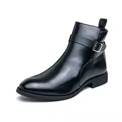 Botas altas de luxo masculinas, botas marrons de motocicleta, moda plataforma, botas masculinas, sapatos de couro casuais, alta qualidade - Wolf Magazine