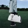 Tymilla-Bolsa crossbody simples para roupas de golfe, grande capacidade, PU impermeável, área de sapato independente, esportes ao ar livre, novo, 2024