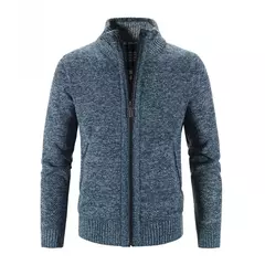 Suéter de malha de peito único masculino, cardigã justo, suéteres casuais, casacos sólidos, primavera, outono, nova moda - loja online