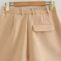 TRAF-Bermudas de cintura alta para mulheres, bolsos laterais, dardos dianteiros, vintage, com zíper, calças curtas femininas, moda - comprar online