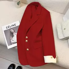 Moda feminina blazer de cor sólida, primavera novo temperamento casual celebridade terno popular