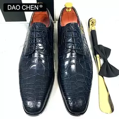 DAOCHEN-Sapatos masculinos italianos de couro, sapatos formais com cadarço, sap