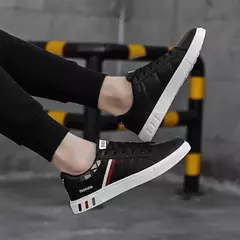 Sapatilhas masculinas de luxo vulcanizadas, sapatos masculinos esportivos ao ar livre, sapatilha flats da moda, tênis, primavera, outono, 2022