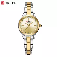 Imagem do Curren-relógio de quartzo feminino, original, elegante, feito de aço inoxidável, à prova d'água, para as mulheres