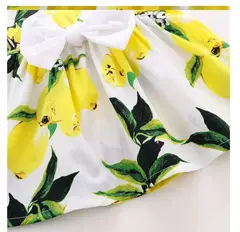 Vestido de verão com estampa de limão, vestidos infantis recém-nascidos, vestidos de batismo, vestido de aniversário princesa para bebê, 2024 - Wolf Magazine