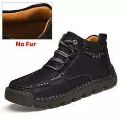 Jahseh novo couro botas de inverno com pele botas de tornozelo homens lazer mant na internet