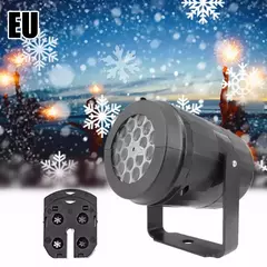 Projetor de floco de neve de natal led luzes de fadas para o quarto rotativa dinâmica lâmpada de projeção de neve branca ornamentos de ano novo interior na internet
