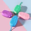 Silicone Body Scrubber for Shower Esfoliante Esfoliante Esponja Escova De Banho De Espuma Massageador, Limpador De Pele, Almofada De Limpeza, Acessórios De Banheiro