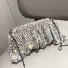 Handmade Strass Evening Clutch Bags com Punho Brilhante, Novas Dobras Bolsas, Handmade Bolsas, Designer De Luxo, Festa De Casamento, Alta Qualidade - comprar online
