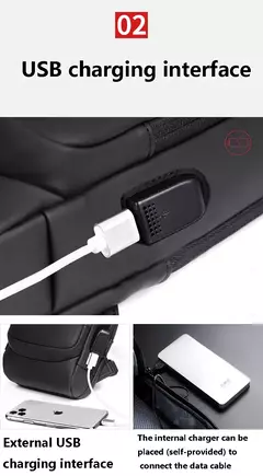 Bolsa de Ombro Multifuncional Anti-Roubo USB para Homens, Bolsa Crossbody Masculina, Messenger Pack, Travel Sling Chest Bags, Cross Body Pack - Wolf Magazine