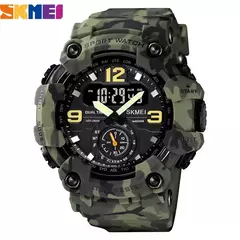 SKMEI-Relógio Digital Militar Masculino, Relógio de Pulso Impermeável Camuflagem, Relógio de Quartzo Esportivo à Prova de Choque, 1384, 1637