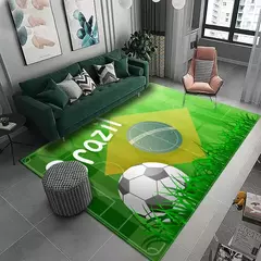 3D Campo de Futebol Tapete para Crianças Quarto Macio Tapete Tapete de Poliést
