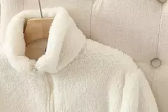 Casaco de lã dupla face feminino, jaqueta polar de lã, jaqueta grossa, quente, dupla face, veludo, coral, inverno - comprar online