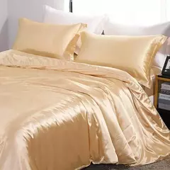 Luxo Satin Bedding Set Capa de edredão com fronha Estilo Europeu King Queen Size Confortável Bed Set Covers Folha de linho na internet
