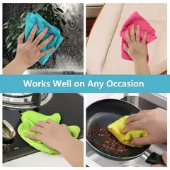 Imagem do Toalhas de limpeza espessadas para cozinha, Microfibra reutilizável, Toalhas de limpeza multiuso, Ferramentas domésticas, Panos limpos, 4 cores, 4 pcs