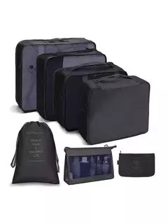 Travel Organizer Storage Bags Set, Mala de Embalagem Cubos, Casos Portáteis, Bagagem, Roupas, Bolsa Arrumada, Dobrável, 7 Pcs, 8 Pcs, 9 Pcs, 10 Pcs na internet