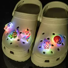 LED iluminado animais plantas encantos da sapata, salamandra sapato decorações, pinos para crianças, homens e mulheres presentes, acessórios tampo, 1pc - loja online