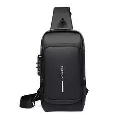 Bolsa de Ombro Multifuncional Anti-Roubo USB para Homens, Bolsa Crossbody Masculina, Messenger Pack, Travel Sling Chest Bags, Cross Body Pack - comprar online