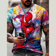 Camiseta masculina de manga curta de super-herói Marvel, top estampado em 3D, Tom e Hardy, festa masculina, verão - Wolf Magazine