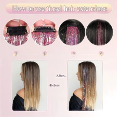 Conjunto de grampos de cabelo para meninas LUPU de 12 peças, grampo de cabelo de fada brilhante de 20 polegadas para extensões de cabelo, festas e feriados - Wolf Magazine