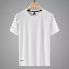 T-shirt desportiva de secagem rápida masculina, top casual branco, t-shirt de mangas curtas, roupa de ginástica, plus size 6XL 7XL 8XL 9XL, verão, 2024 - comprar online