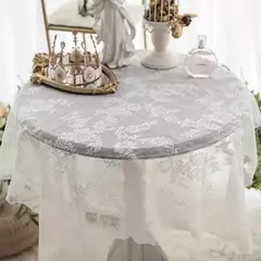 Toalha De Mesa De Renda Branca, Cobertura De Mesa De Jantar, Decoração De Festa De Casamento, Tampas De Mesa, Sala De Estar, Decoração De Mesa