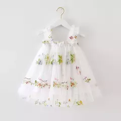 Imagem do Vestido Borboleta 3D para Bebé Menina, Roupa Infantil, Festa de Aniversário, Vestidos Luxuosos Elegantes, Roupas Doce Verão, Novo, 1-5Y