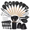 Silicone utensílio conjunto com suporte, 36pcs