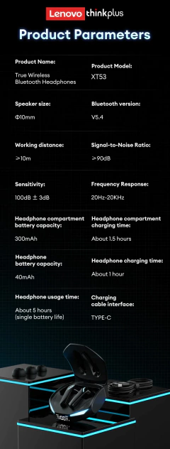 Lenovo xt53 tradução fones de ouvido tws bluetooth hd chamadas voz redução ruído fone para viagens escritório ai tradutor - Wolf Magazine