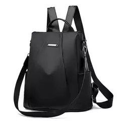 Mochila de nylon multifuncional para mulheres, bolsa escolar casual para meninas, alça destacável, bolsa de ombro de viagem, cor sólida, nova moda - comprar online