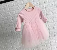 Baby Girls' Lace Stitching Princess Dress, Crianças, Crianças, Algodão, Primavera, Outono, Nova chegada, 12M-6Y, 2022 - comprar online